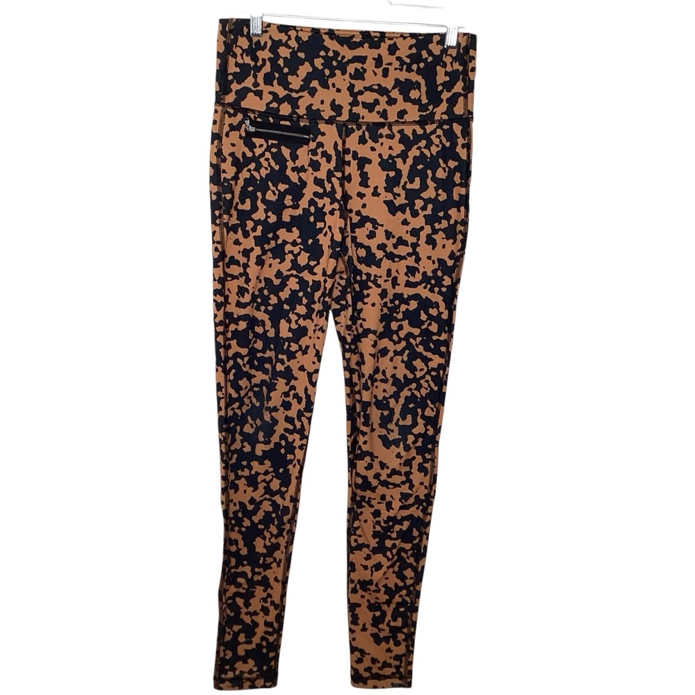 Erin Snow Peri Leggings Women's Sz M Brown Black Ski‎ Gorpcore Animal Print